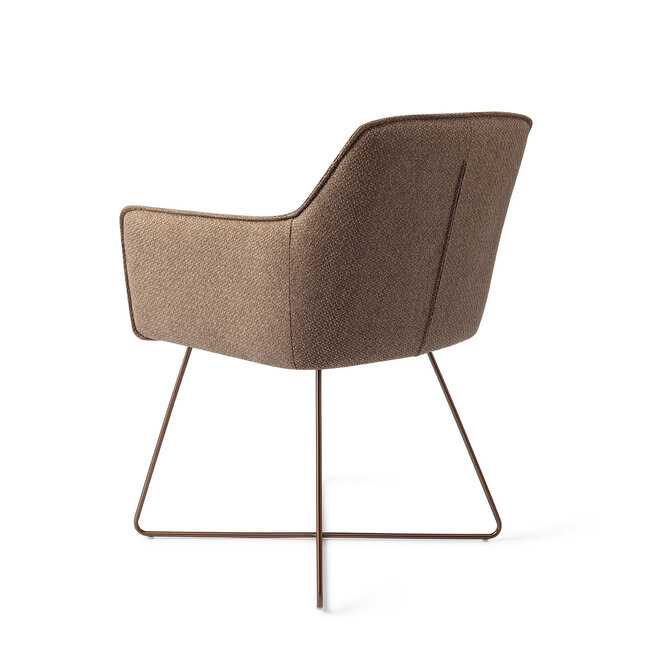 Jesper Home Hofu French Toast Eetkamerstoel - Cross Rose Gold