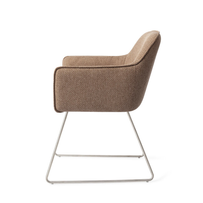 Jesper Home Hofu Eetkamerstoel -  French Toast, Slide Steel