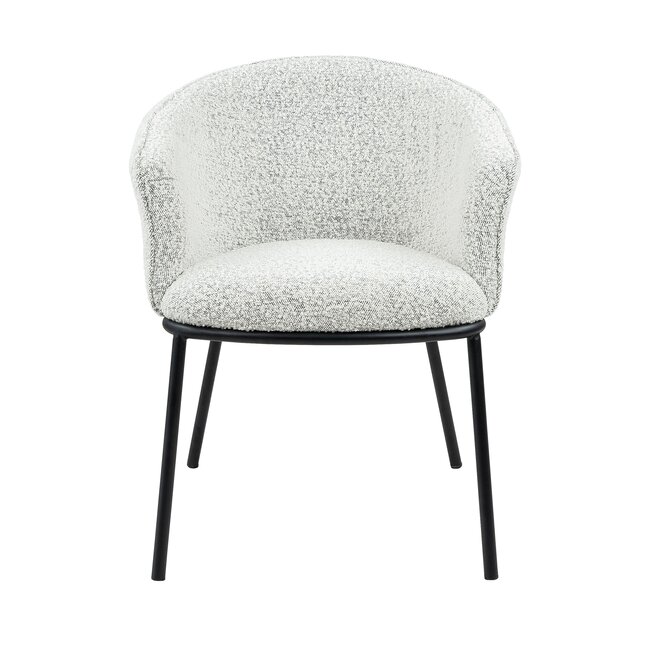 Kick Collection Eetkamerstoel Duke - Zwart/ Wit Gemeleerd