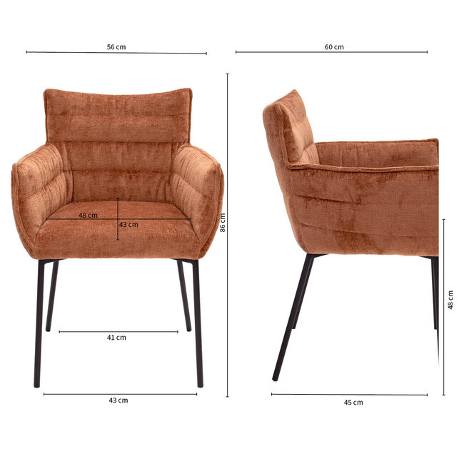 Kick Collection Eetkamerstoel Goos- Terra