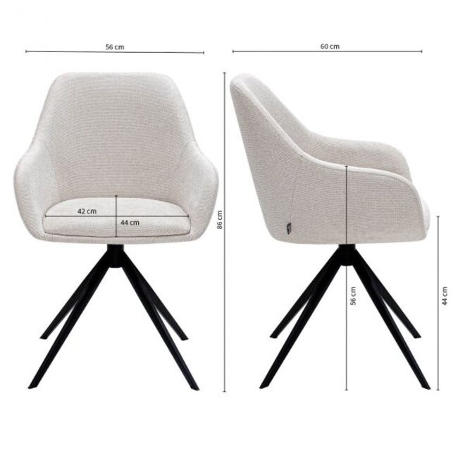 Kick Collection Eetkamerstoel Mex - Champagne