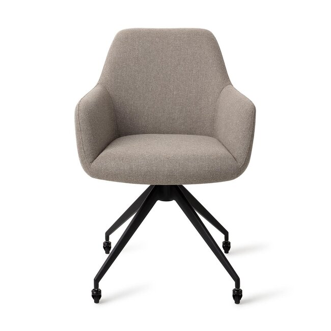Jesper Home Hiroo Foggy Fusion Eetkamerstoel - Glide Black
