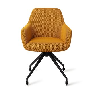 Jesper Home Hiroo Groovy Garam Eetkamerstoel - Glide Black