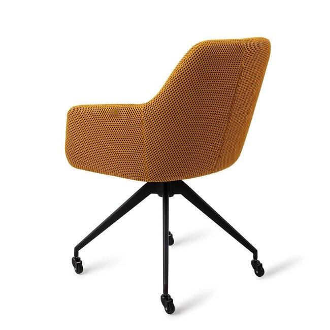 Jesper Home Hiroo Groovy Garam Eetkamerstoel - Glide Black