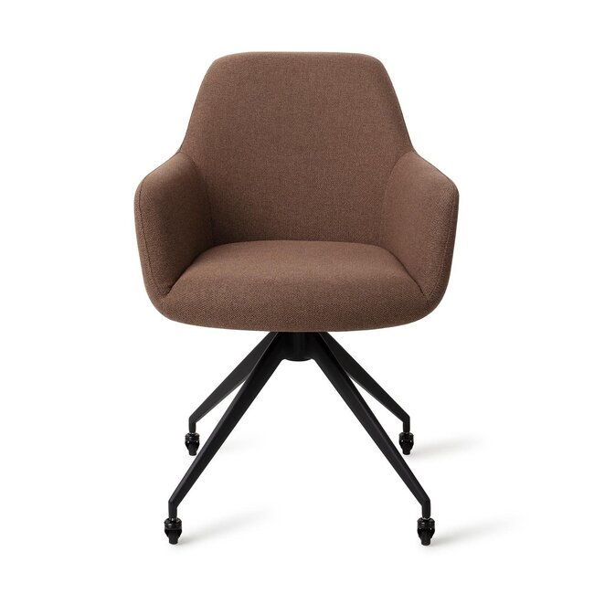 Jesper Home Hiroo Rustic Rye Eetkamerstoel - Glide Black