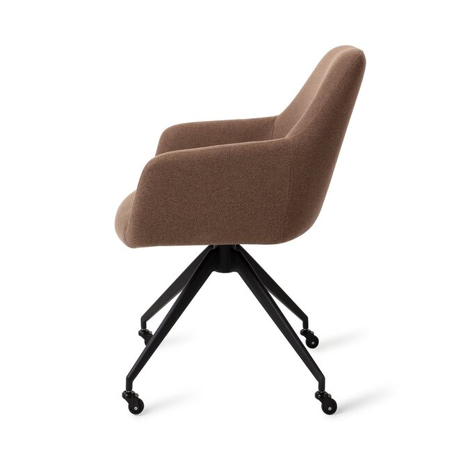 Jesper Home Hiroo Rustic Rye Eetkamerstoel - Glide Black