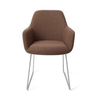 Jesper Home Hiroo Rustic Rye Eetkamerstoel - Slide Steel