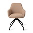 Jesper Home Hiroo Whisper Wheat Eetkamerstoel - Glide Black