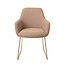 Jesper Home Hiroo Whisper Wheat Eetkamerstoel - Slide Gold