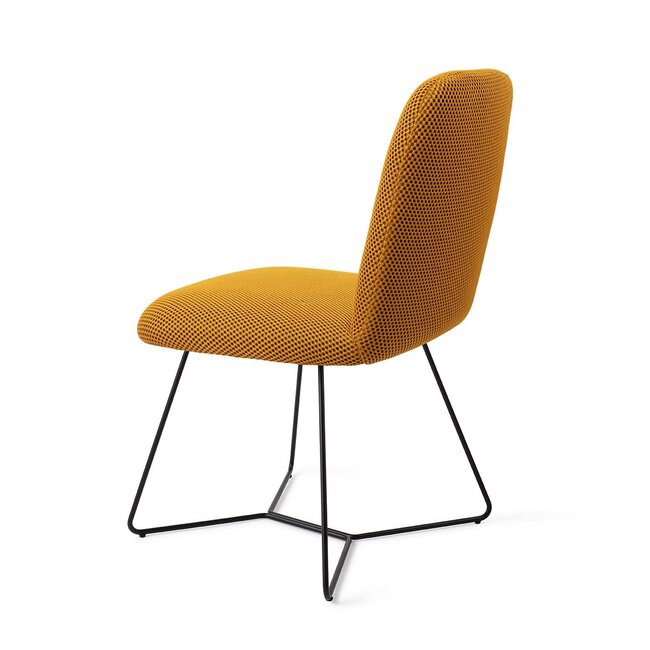 Jesper Home Taiwa Groovy Garam Eetkamerstoel - Beehive Black