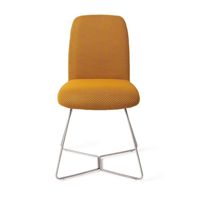 Jesper Home Taiwa Groovy Garam Eetkamerstoel - Beehive Steel