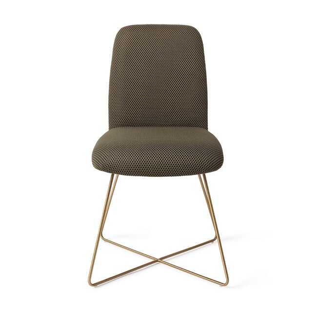 Jesper Home Taiwa Jungle Jewel Eetkamerstoel - Cross Gold