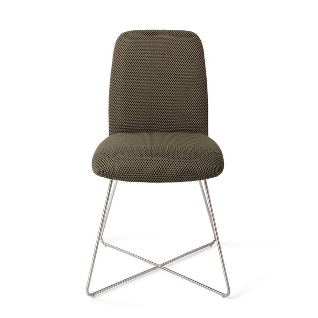 Jesper Home Taiwa Jungle Jewel Eetkamerstoel - Cross Steel