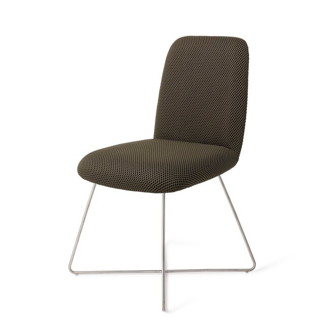 Jesper Home Taiwa Jungle Jewel Eetkamerstoel - Cross Steel