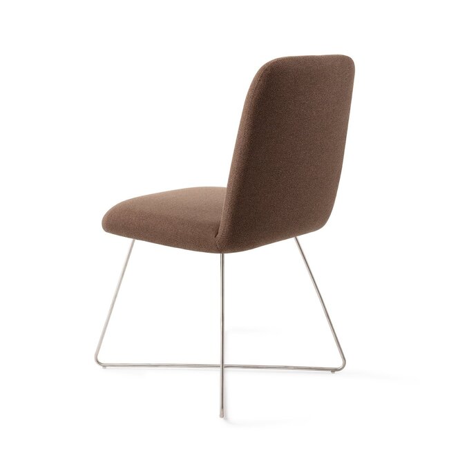 Jesper Home Taiwa Rustic Rye Eetkamerstoel - Cross Steel