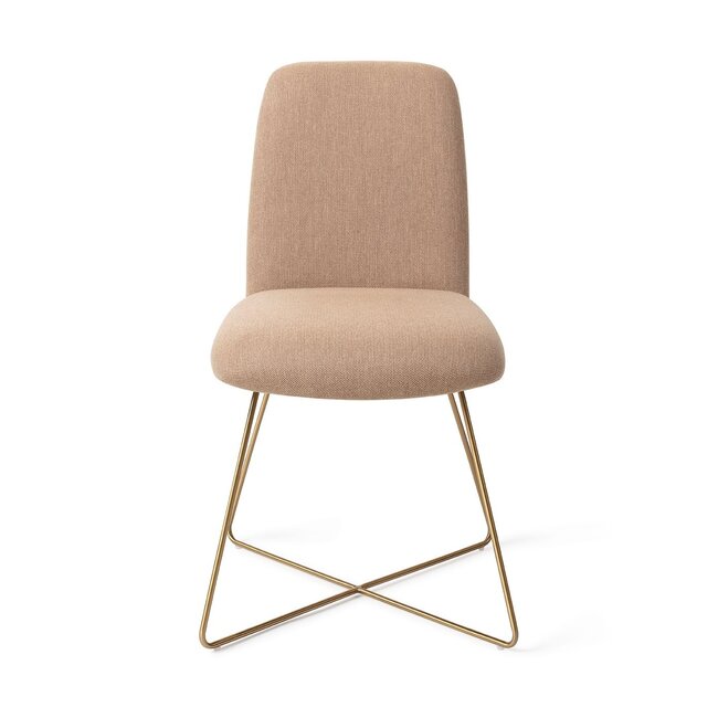 Jesper Home Taiwa Whisper Wheat Eetkamerstoel - Cross Gold
