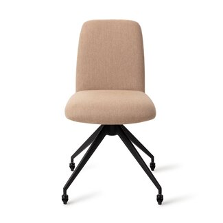 Jesper Home Taiwa Whisper Wheat Eetkamerstoel - Glide Black