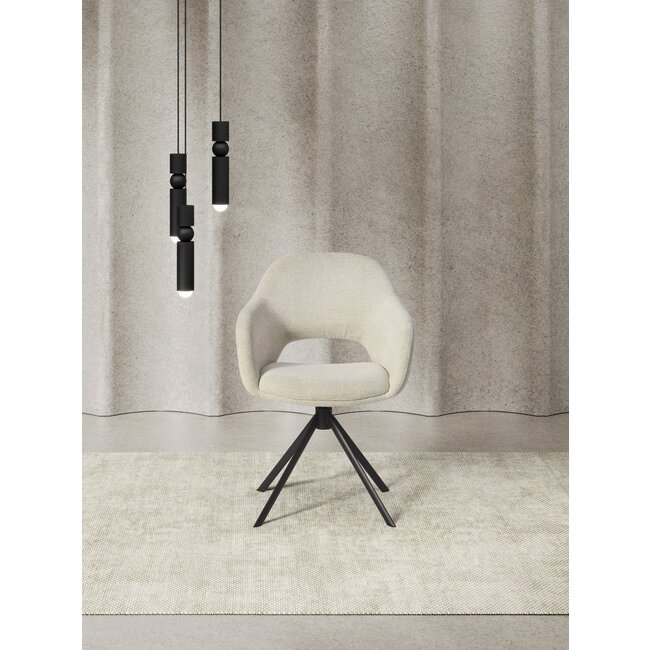 Eetkamerstoel Brentos | Sneak linen - Turn black