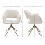 Kick Collection Eetkamerstoel Owen - Creme  - onderstel beige