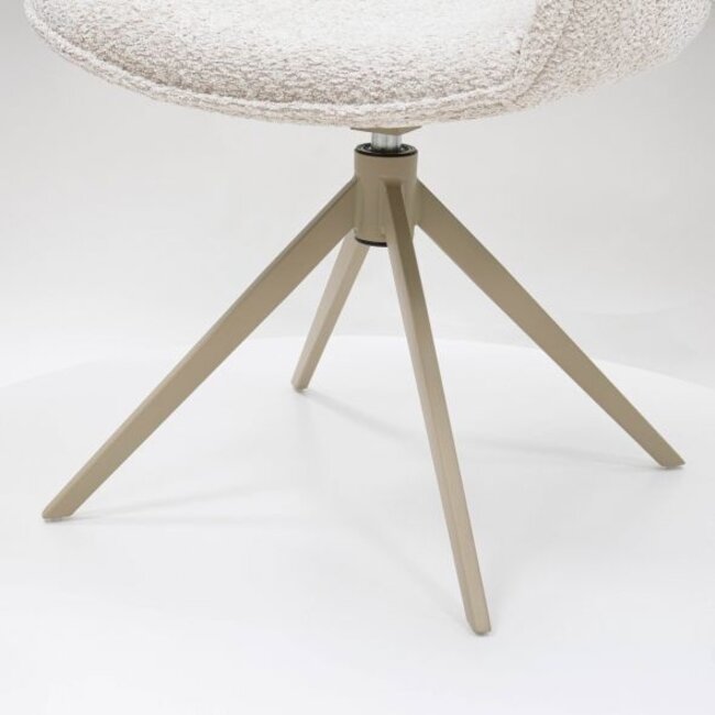 Kick Collection Eetkamerstoel Owen - Creme  - Onderstel Ecru