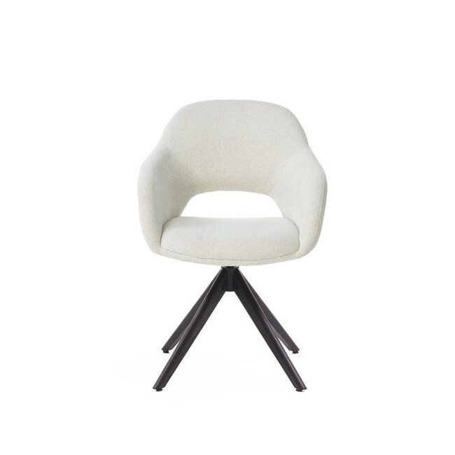 Eetkamerstoel Brentos - Sneak Linen - Oak Smoke Black
