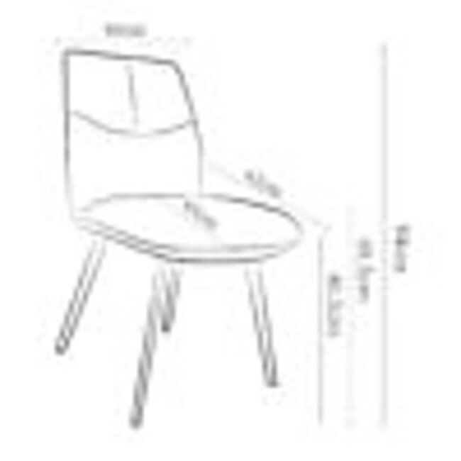 Eetkamerstoel Brava ( zonder armleuning) - San Remo 101