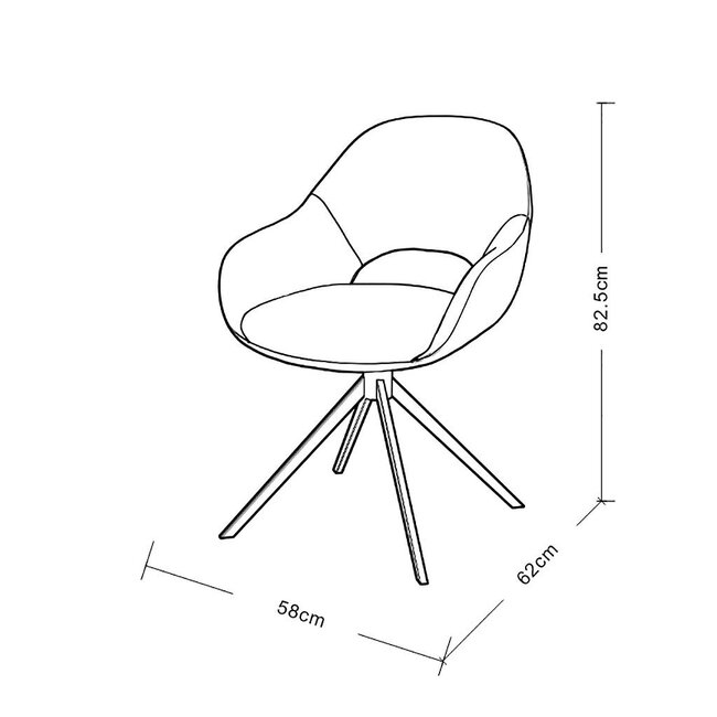 Eetkamerstoel Mira - Sneak Naturel