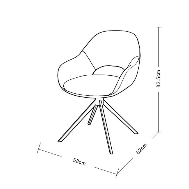 Eetkamerstoel Mira - Ascot Pearl