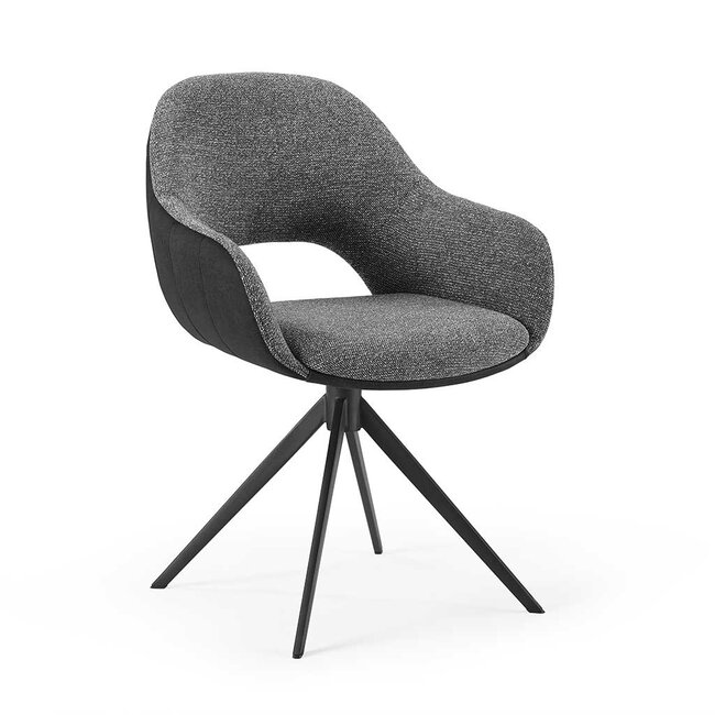 Eetkamerstoel Modena - Sneak Grey 65 x Bull Antracite 67