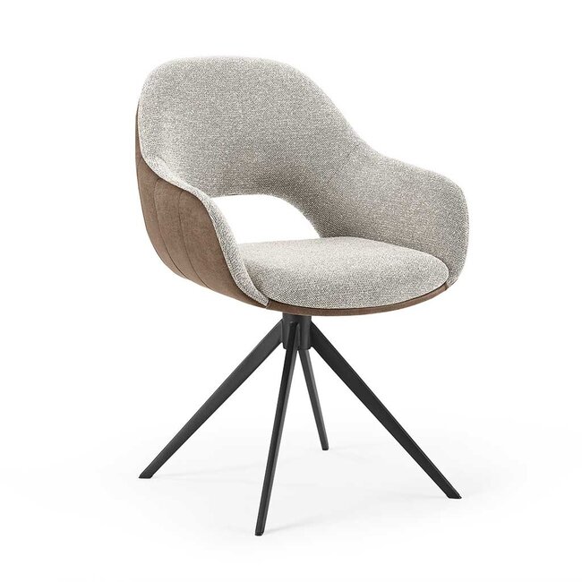 Eetkamerstoel Matera - Sneak Naturel 01  x Bull Brown 15