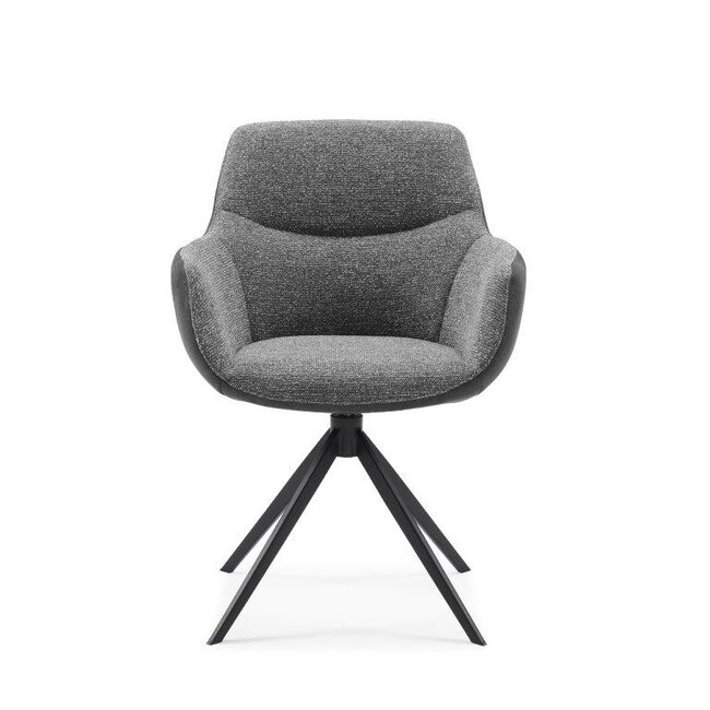 Eetkamerstoel Fiora -  Sneak Grey 65 x Bull Antracite 67