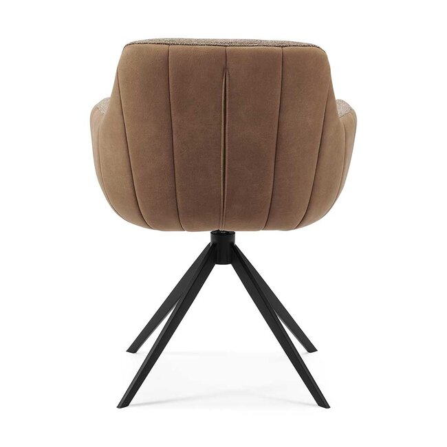 Eetkamerstoel Fiora - Sneak Caramel 16 x Bull Caramel 16