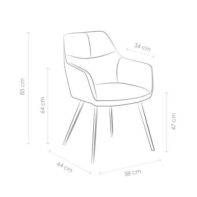 Eetkamerstoel Brava - San Remo 101