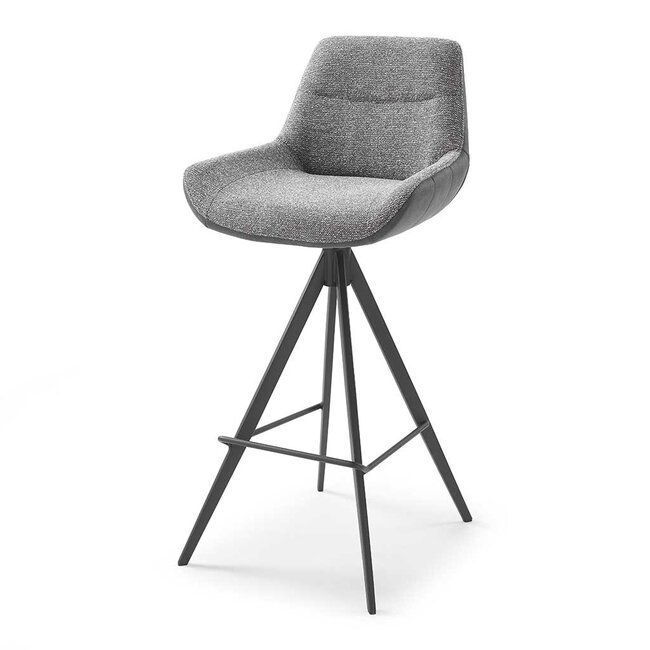 Barkruk Fiora - Sneak Grey 65 x Bull Antracite 67 | 75 cm