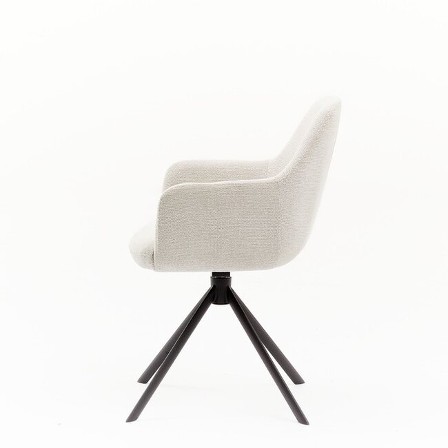 Eetkamerstoel Cyprus | Sneak Linen - Turn black