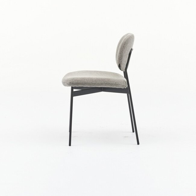 Eetkamerstoel Firenze  | Light grey - Fix black