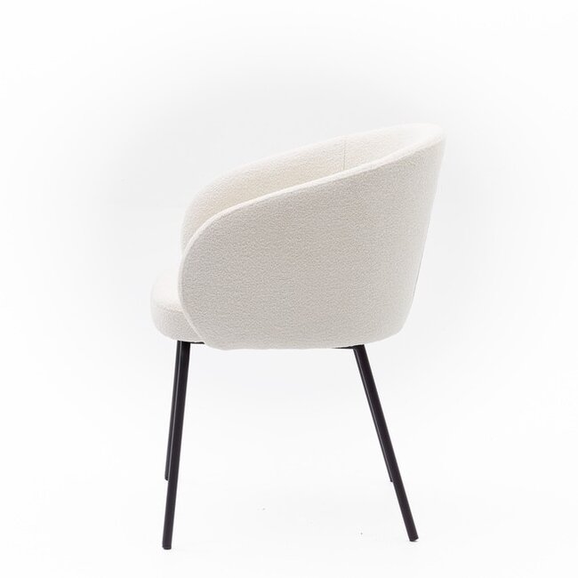 Eetkamerstoel Tono | Alpine Ivory - Fix black