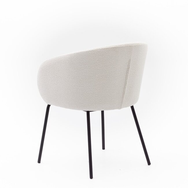 Eetkamerstoel Tono | Alpine Ivory - Fix black
