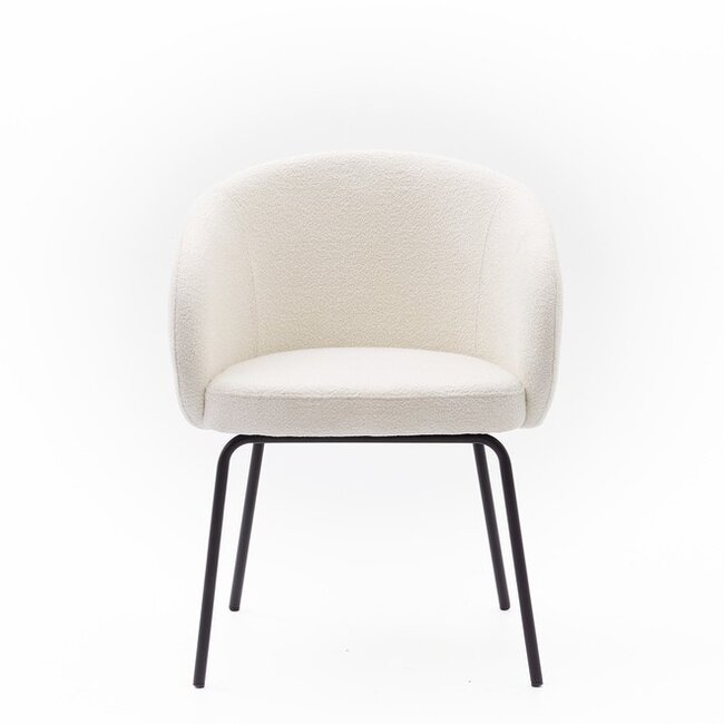 Eetkamerstoel Tono | Alpine Ivory - Fix black
