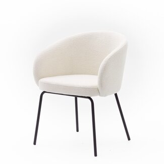 Eetkamerstoel Tono  | Alpine Ivory - Fix black