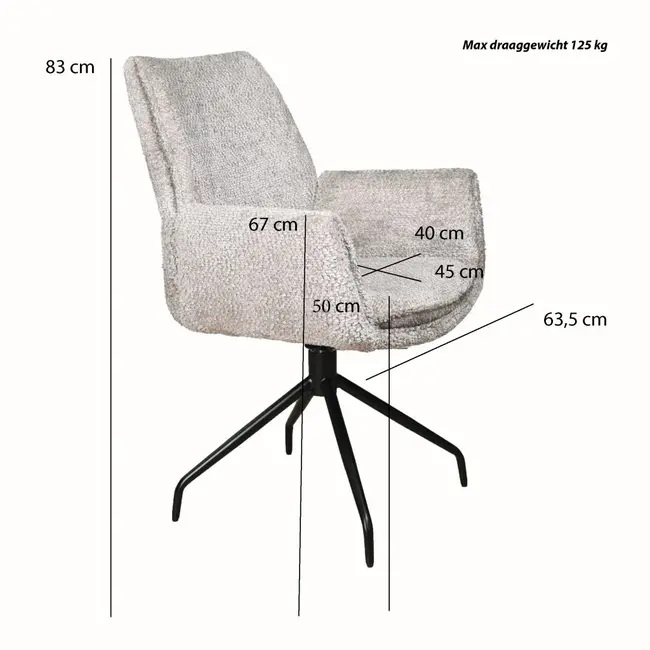 Eetkamerstoel Lisboa | Be Amazing Papyrus 07 - Turn