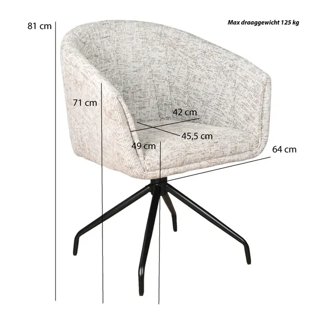 Eetkamerstoel Brussels  | Cosmo Nature 01 - Turn