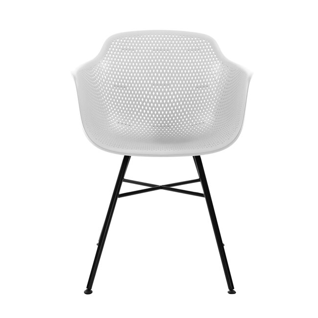 Kick Collection Buitenstoel Indy Wit - Zwart frame