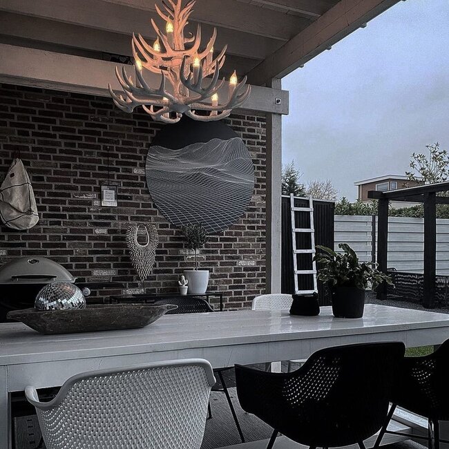 Kick Collection Buitenstoel Indy Wit - Zwart frame