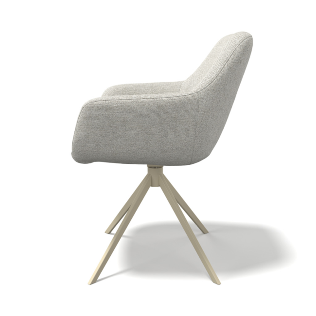 Hippestoelen  Eetkamerstoel Positano - Sneak Beige - Turn Champagne