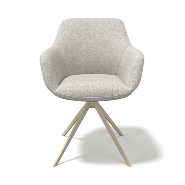 Hippestoelen  Eetkamerstoel Positano - Sneak Beige - Turn Champagne