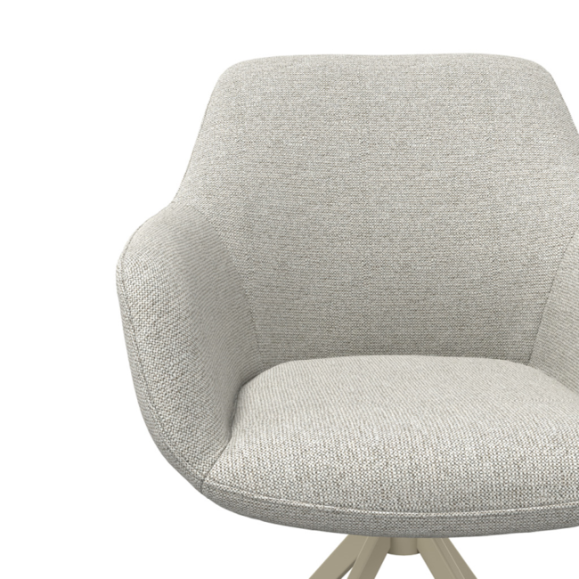 Hippestoelen  Eetkamerstoel Positano - Sneak Beige - Turn Champagne