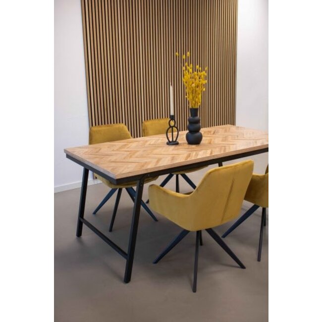 Kick Collection Eetkamerstoel  Tom - Taupe - Goud