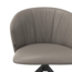 Eetkamerstoel Bianco - Smog Leer  - Turn Black