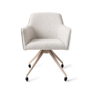 Jesper Home Hofu Checkers Charm Eetkamerstoel - Glide Beige